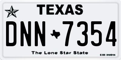 TX license plate DNN7354