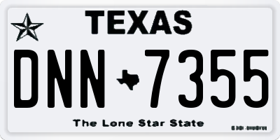 TX license plate DNN7355