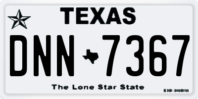 TX license plate DNN7367