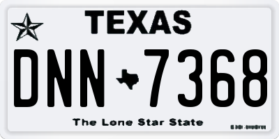 TX license plate DNN7368