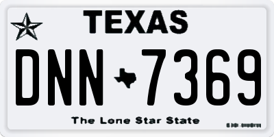 TX license plate DNN7369