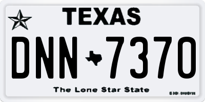 TX license plate DNN7370