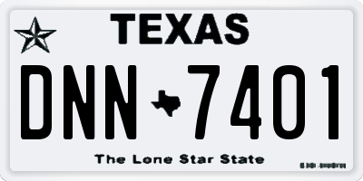 TX license plate DNN7401