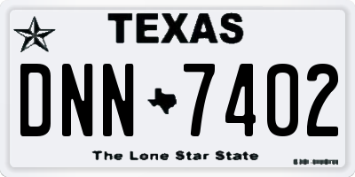 TX license plate DNN7402