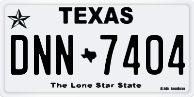 TX license plate DNN7404