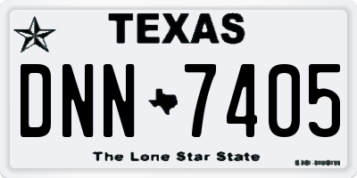 TX license plate DNN7405