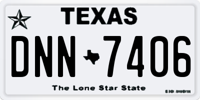 TX license plate DNN7406