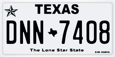 TX license plate DNN7408