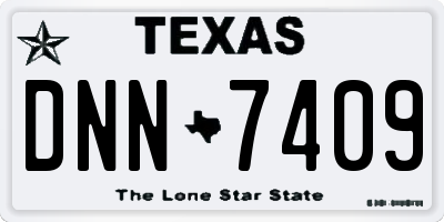 TX license plate DNN7409