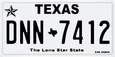 TX license plate DNN7412