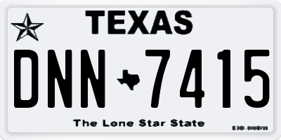 TX license plate DNN7415