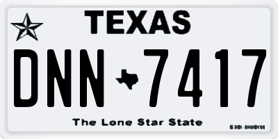 TX license plate DNN7417