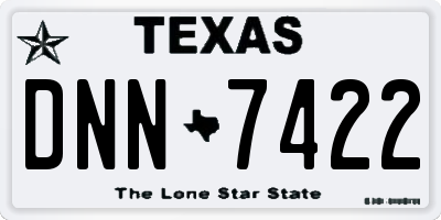 TX license plate DNN7422