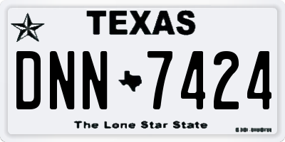 TX license plate DNN7424