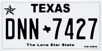 TX license plate DNN7427