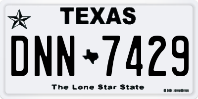 TX license plate DNN7429