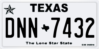 TX license plate DNN7432
