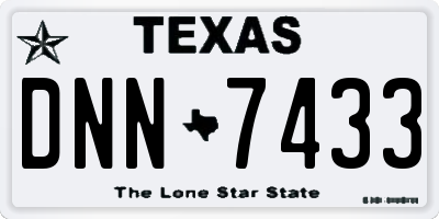 TX license plate DNN7433