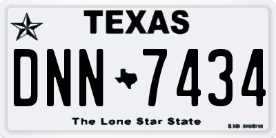 TX license plate DNN7434