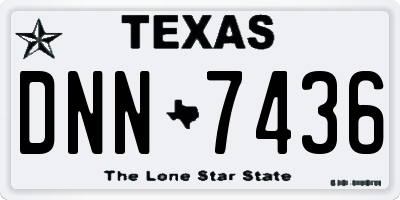 TX license plate DNN7436