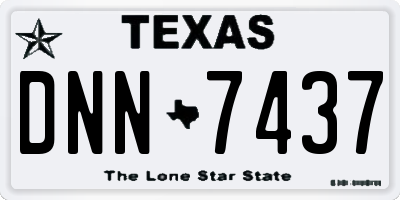 TX license plate DNN7437