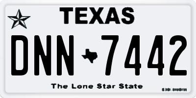 TX license plate DNN7442