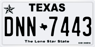 TX license plate DNN7443