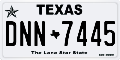 TX license plate DNN7445
