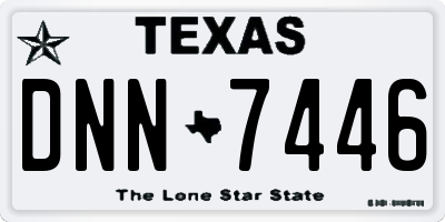 TX license plate DNN7446