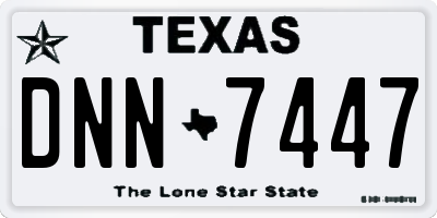 TX license plate DNN7447