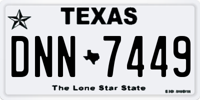 TX license plate DNN7449
