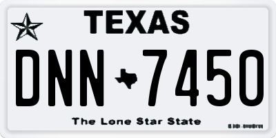 TX license plate DNN7450