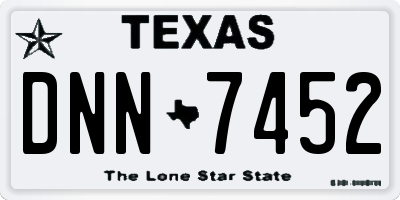 TX license plate DNN7452
