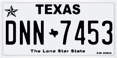 TX license plate DNN7453