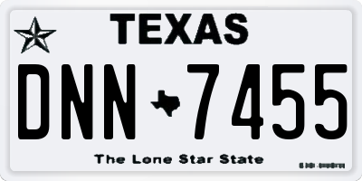 TX license plate DNN7455
