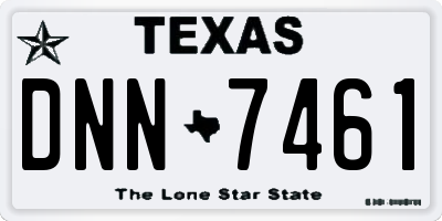 TX license plate DNN7461