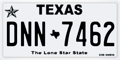 TX license plate DNN7462