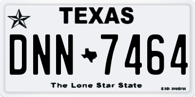 TX license plate DNN7464