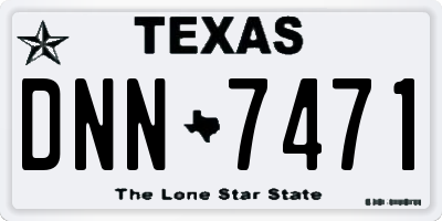 TX license plate DNN7471