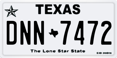 TX license plate DNN7472