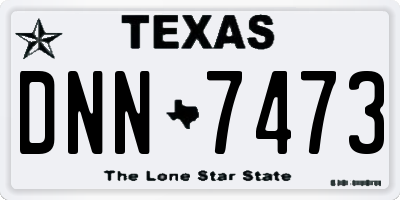 TX license plate DNN7473