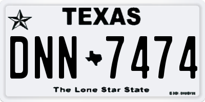 TX license plate DNN7474