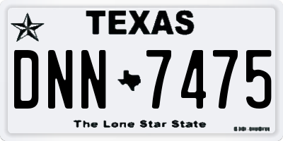 TX license plate DNN7475