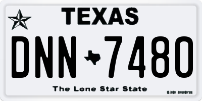 TX license plate DNN7480