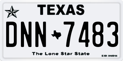 TX license plate DNN7483