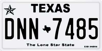 TX license plate DNN7485