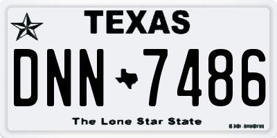 TX license plate DNN7486