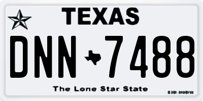TX license plate DNN7488