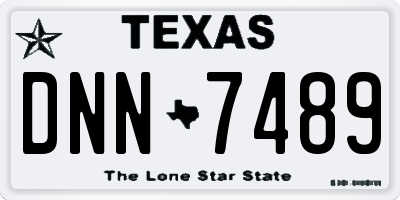 TX license plate DNN7489