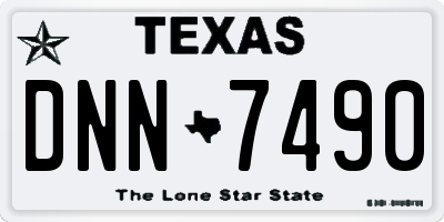 TX license plate DNN7490